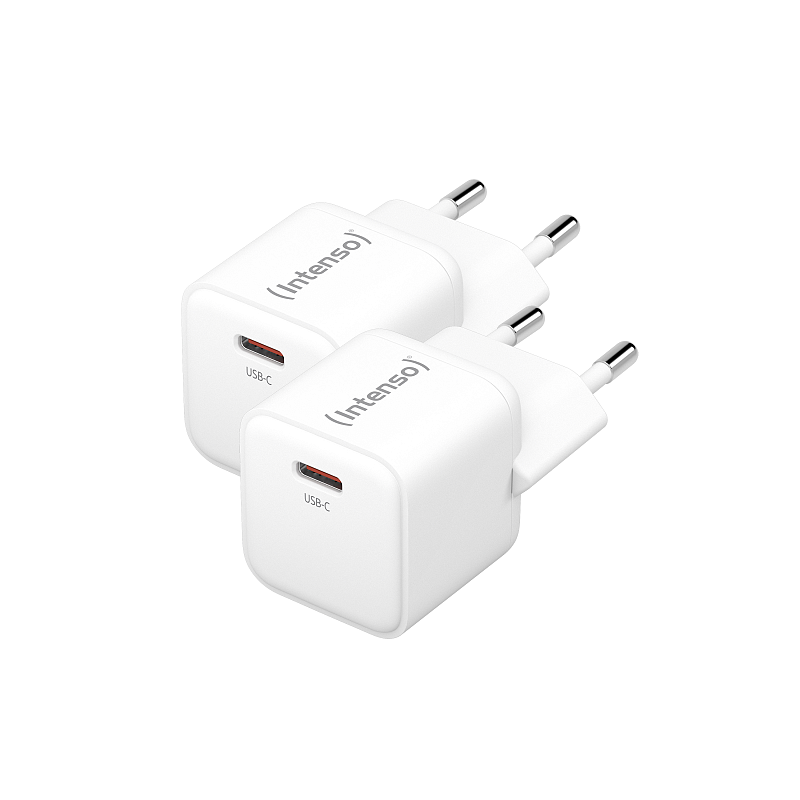 Intenso 7803032 Ladegerät für Mobilgeräte Powerbank, Tablets, Telefon, Universal Weiß AC Schnellladung Drinnen