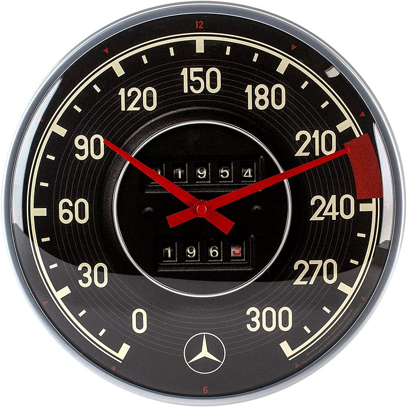 Nostalgic Art Mercedes-Benz Speedometer Quarzuhr Kreis Mehrfarbig