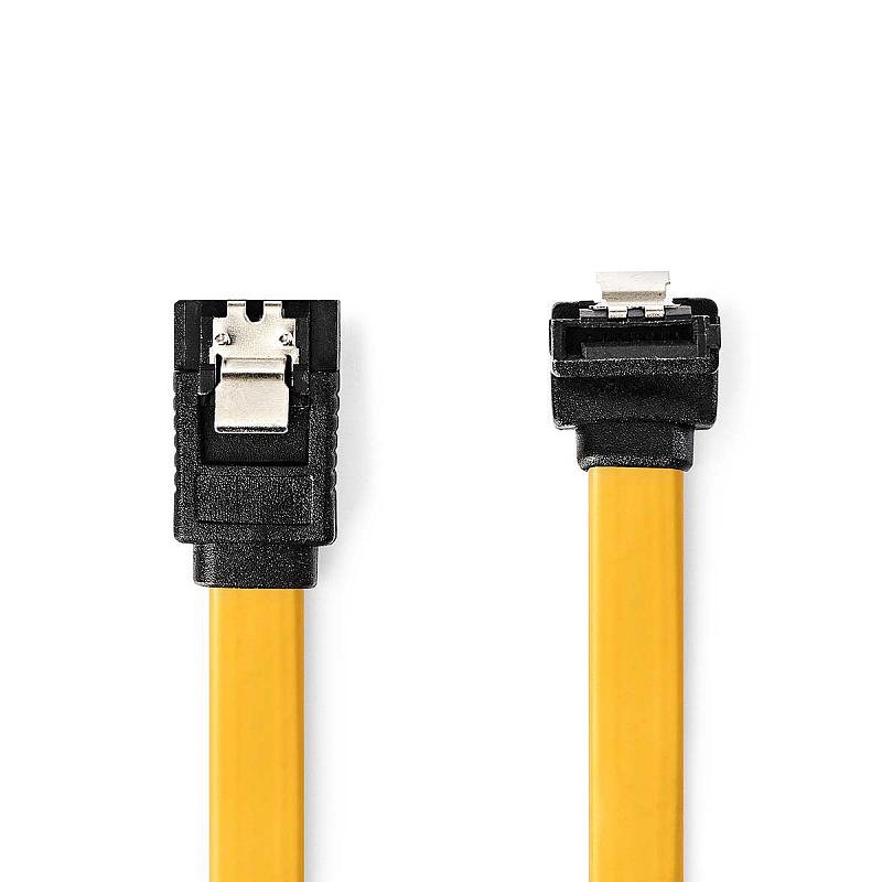 Nedis CCGB73255YE05 SATA-Kabel 0,5 m SATA 7-pin Schwarz, Gelb
