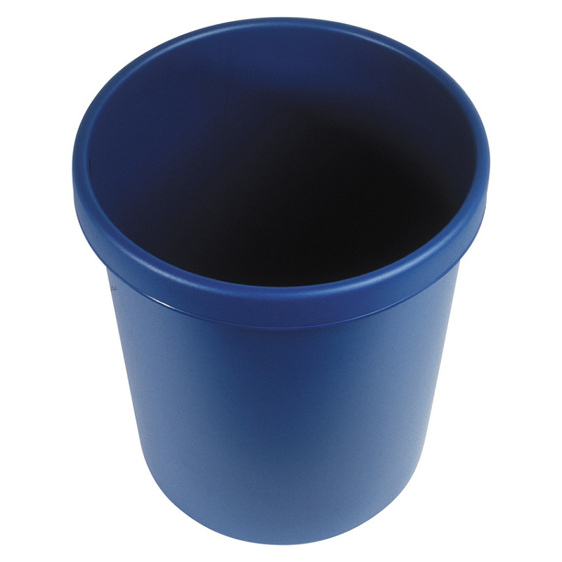 Helit H6106134 Abfallbehälter Rund Kunststoff Blau