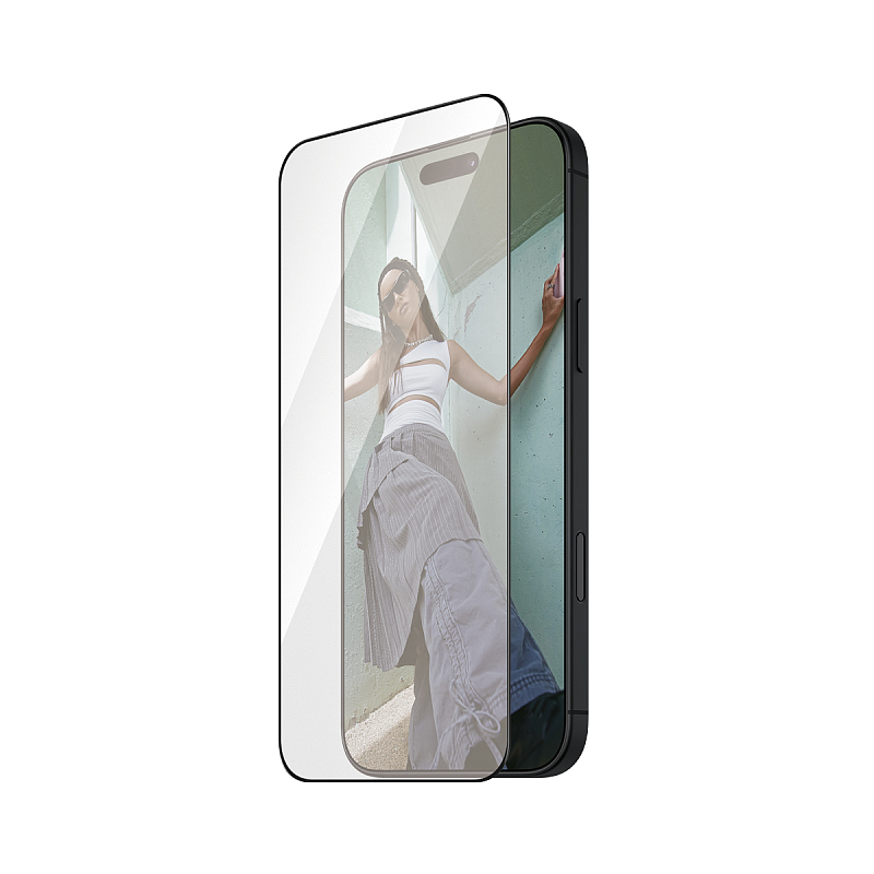 PanzerGlass SAFE. by ® Displayschutz m. Schwarz Rahmen iPhone 16 Pro | Ultra-Wide Fit