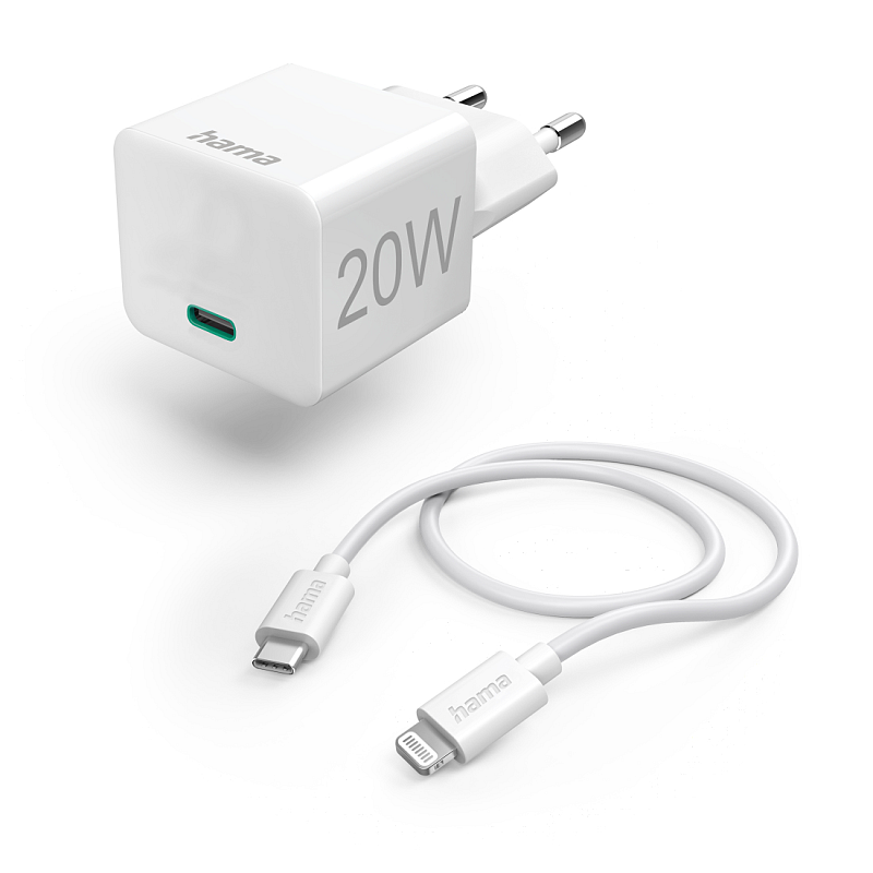 Hama 00201620 Ladegerät für Mobilgeräte Smartphone, Tablets Weiß AC Schnellladung Drinnen