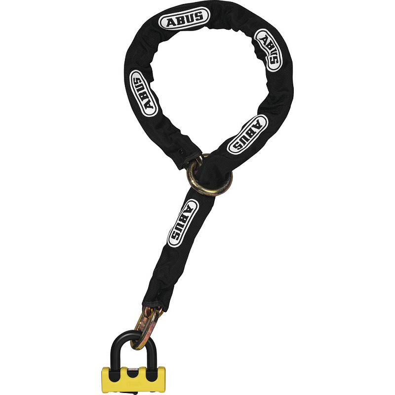 ABUS 58241 Fahrradschloss Schwarz, Gelb 1200 mm Kettenschloss