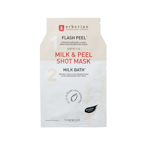 Erborian Milk & Peel Shot Mask Feuchtigkeitsspendende Maske Frauen 18 g Blätter