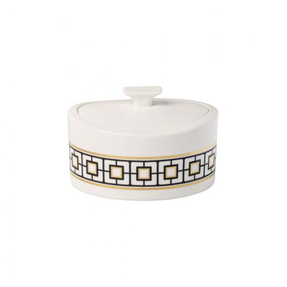 Villeroy & Boch 1044838230 Glas Oval Porzellan Schwarz, Gold, Weiß