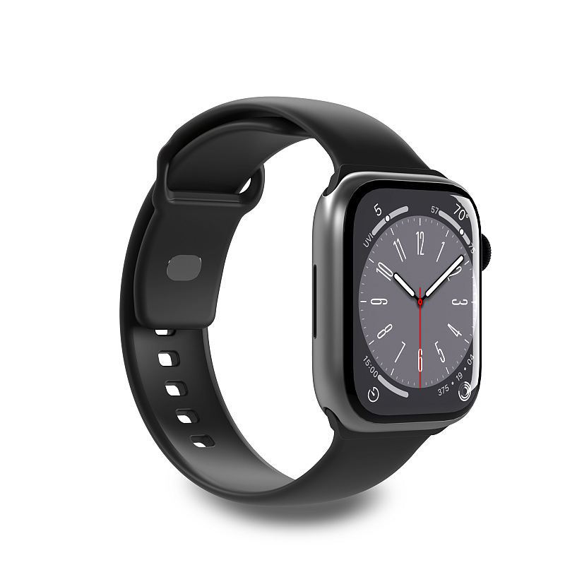 PURO PUICNAW44BLK Intelligentes tragbares Accessoire Band Schwarz Silikon