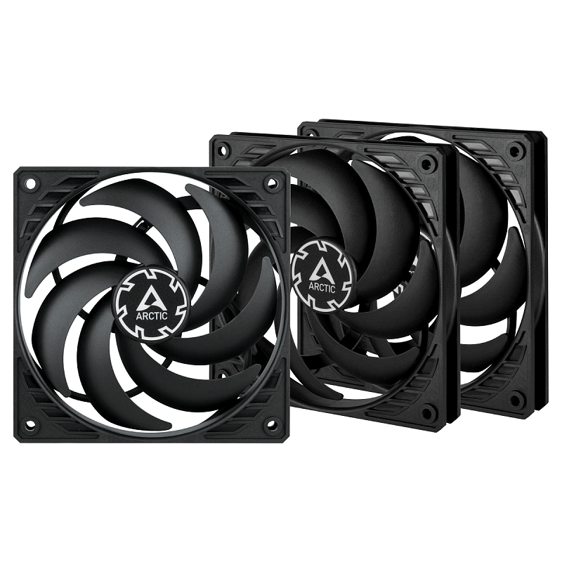 ARCTIC P12 Slim PWM PST 120 mm PWM Lüfter optimiert für statischen Druck mit integriertem Y-Kabel
