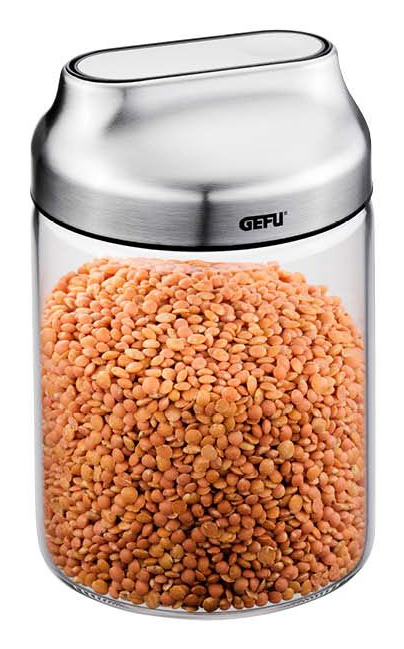 GEFU KIPPO Rund Behälter 0,7 l Edelstahl, Transparent 1 Stück(e)