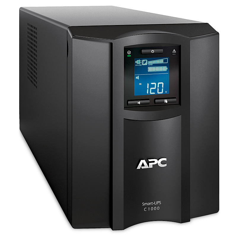 APC Smart-UPS C, Line-Interactive, 1000VA, Tower, 230V, 8x IEC C13 Ausgänge, SmartConnect, USB und serielle Kommunikation, AVR, Grafik-LCD