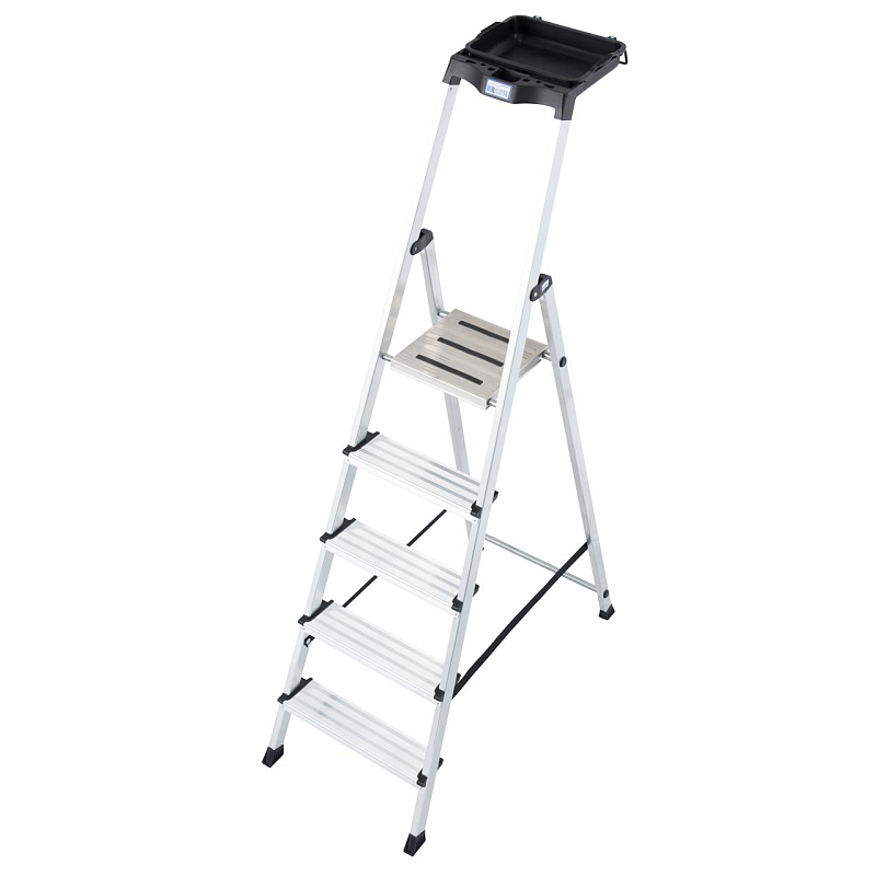 Krause 126535 Leiter Abschnittsleiter Aluminium, Schwarz