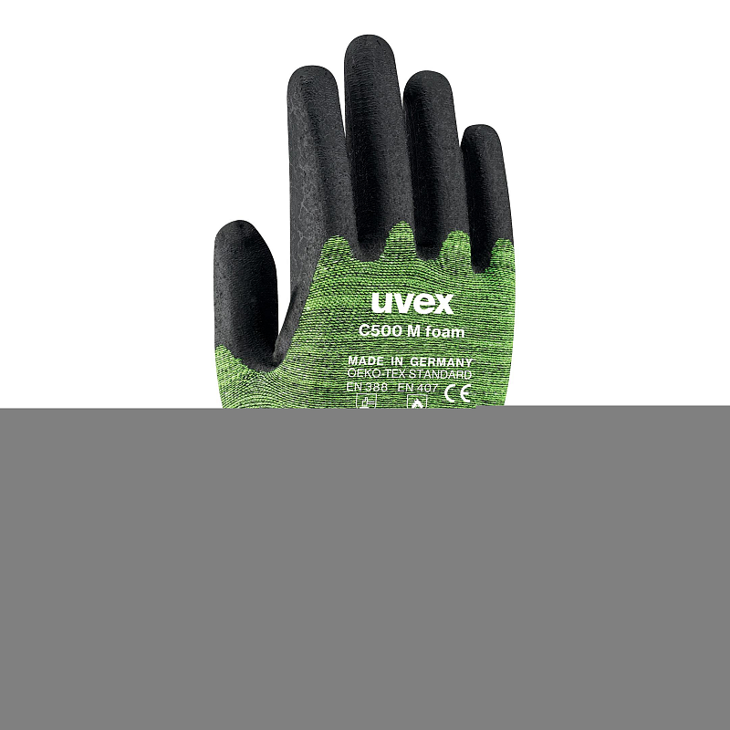Uvex C500 M foam Schwarz, Grün Polyethylen, Viskose, Polyamid, Fiberglas 1 Stück(e)