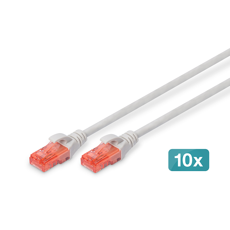 Digitus CAT 6 U/UTP Patchkabel - LSZH, 10 Stück