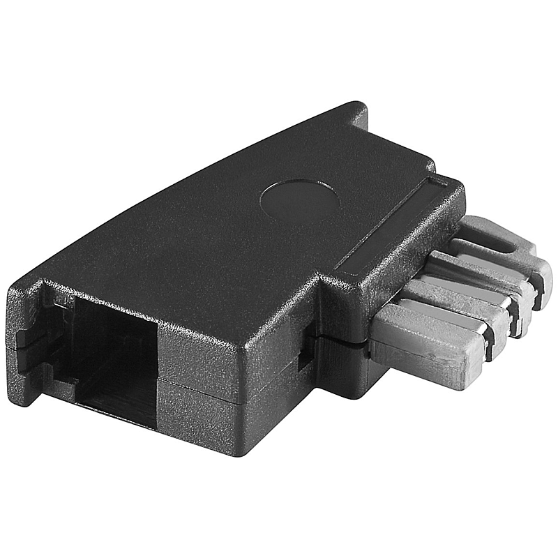 Goobay 50308 Kabeladapter TAE-N RJ-11/RJ-14 Schwarz