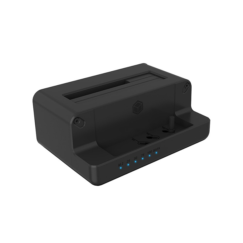 ICY BOX IB-2914MSCL-C31, Docking & CloneStation für M.2 NVMe SSD & 2.5”/3.5” SATA SSD/HDD, Zweiwege klonen, USB 3.2 Gen 2 Type-C®/Type-A, schwarz