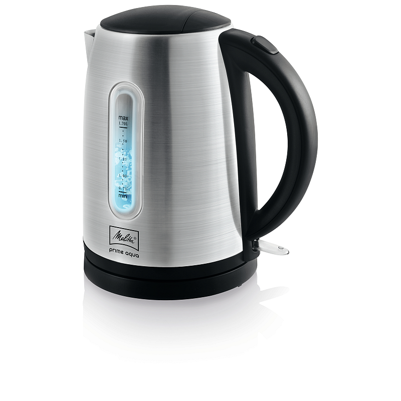 Melitta Prime Aqua Wasserkocher 1,7 l 2200 W Schwarz, Edelstahl