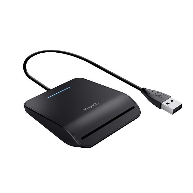 Trust Primo Smart-Card-Lesegerät Drinnen USB CardBus+USB 2.0 Schwarz