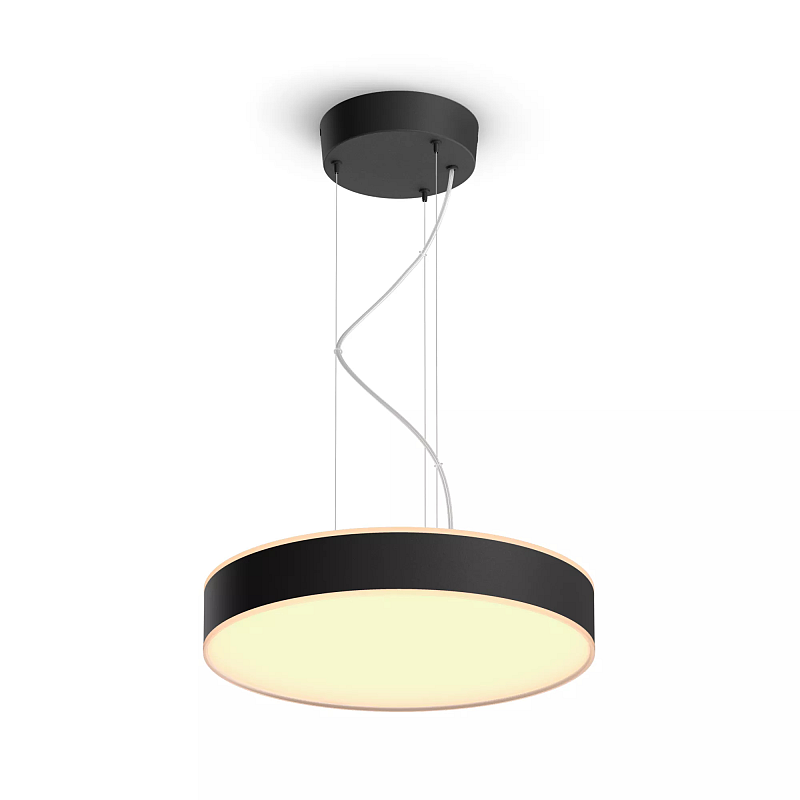 Philips Hue White ambience Enrave Pendelleuchte schwarz + Dimmschalter
