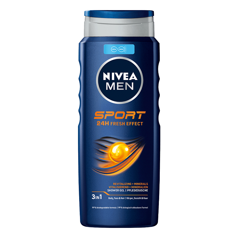 NIVEA Men Sport 500 ml Duschgel Männer Körper & Gesicht & Haar