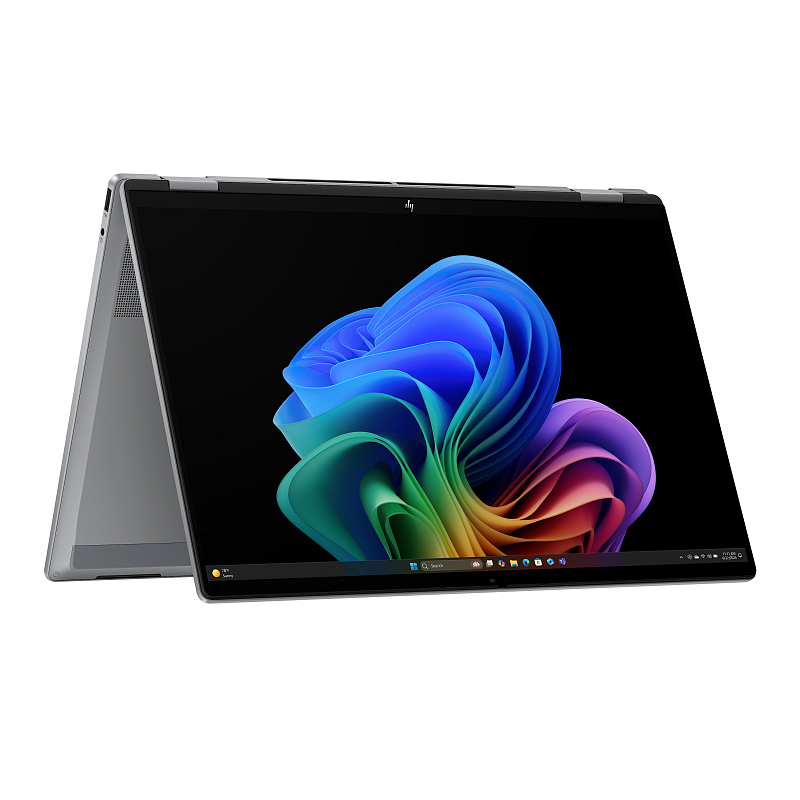 HP OmniBook X Flip Next Gen AI 16-ar0177ng Copilot+ PC AMD Ryzen AI 7 350 Hybrid (2-in-1) 40,6 cm (16") Touchscreen 3K 32 GB LPDDR5x-SDRAM 1 TB SSD Wi-Fi 7 (802.11be) Windows 11 Home Silber