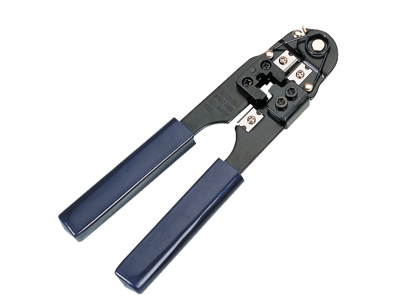 Alantec *A-LAN crimping tool RJ4 5 single SK808A NI014 Crimpwerkzeug Schwarz, Blau, Silber