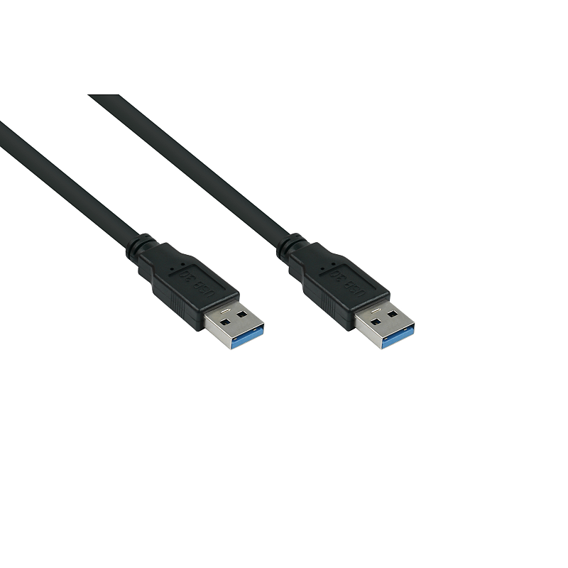 Alcasa UK30P-AA-030S USB Kabel USB 3.2 Gen 1 (3.1 Gen 1) 3 m USB A Schwarz