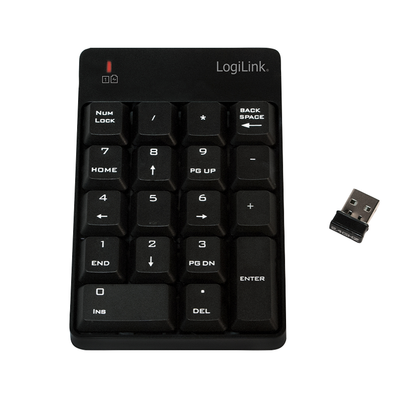 LogiLink ID0120 Numerische Tastatur Laptop RF Wireless Schwarz