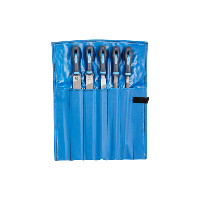 PFERD Werkstattfeilen-Set 5-tlg. in Rolltasche 300mm Hieb 1 für grobe Zerspanung, Schruppen
