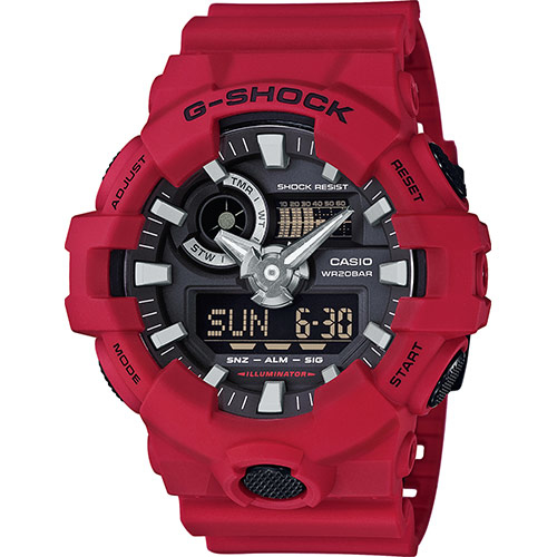 Casio G-Shock GA-700 Armbanduhr Männlich Quarz Rot