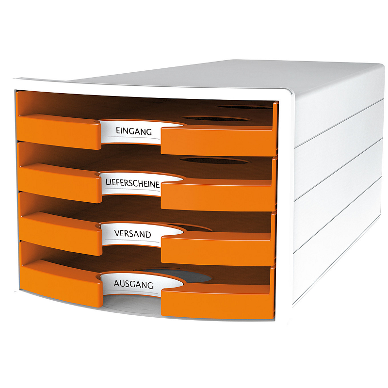 HAN 1013-51 Schreibtischablage Kunststoff, Polystyrene Orange, Weiß