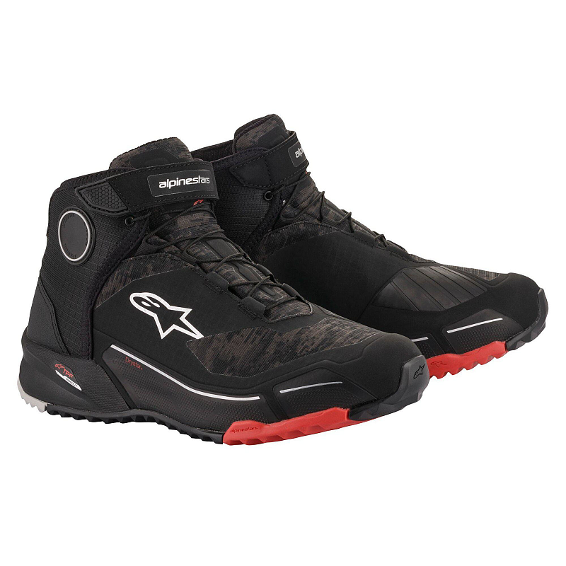 Alpinestars 2611820-993-10 Motorrad-Schuh Männlich Erwachsener Schwarz, Camouflage, Rot