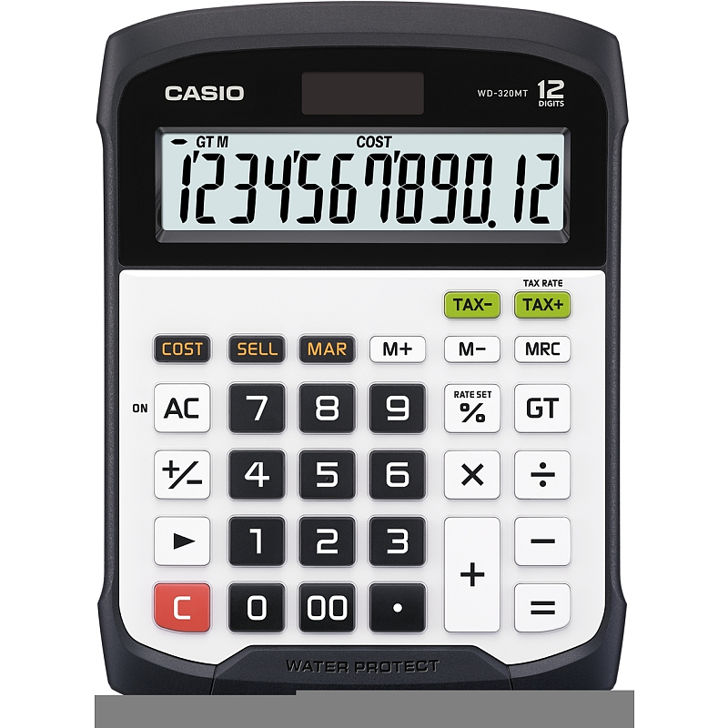 Casio WD-320MT Taschenrechner Desktop Finanzrechner Schwarz, Weiß