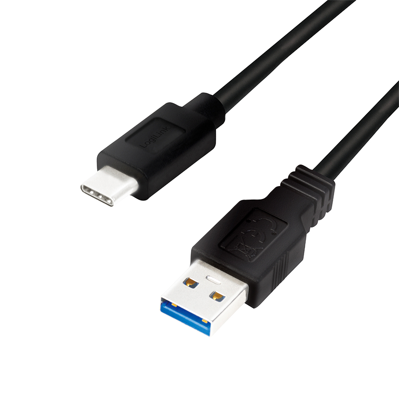 LogiLink CU0168 USB Kabel USB 3.2 Gen 1 (3.1 Gen 1) 1 m USB A USB C Schwarz