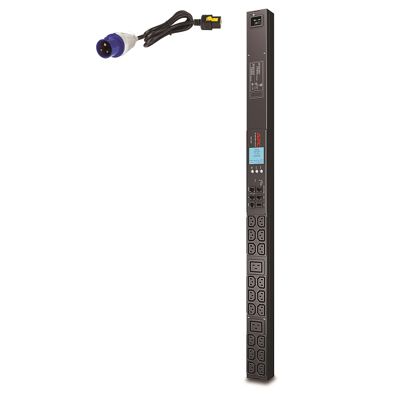 APC Rack PDU 2G, mit Messfunktion, Null HE, 16 A, 230 V, (18) C13 & (2) C19, IEC309-Leitung