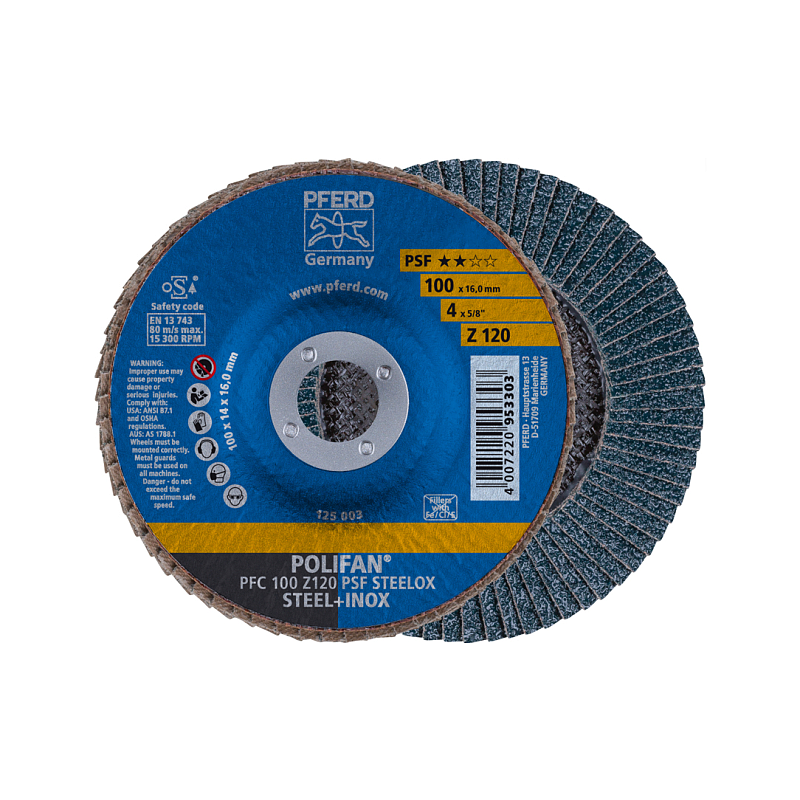 PFERD PFC 100 Z 120 PSF STEELOX/16,0 Rotierendes Schleifwerkzeug Zubehör Metall