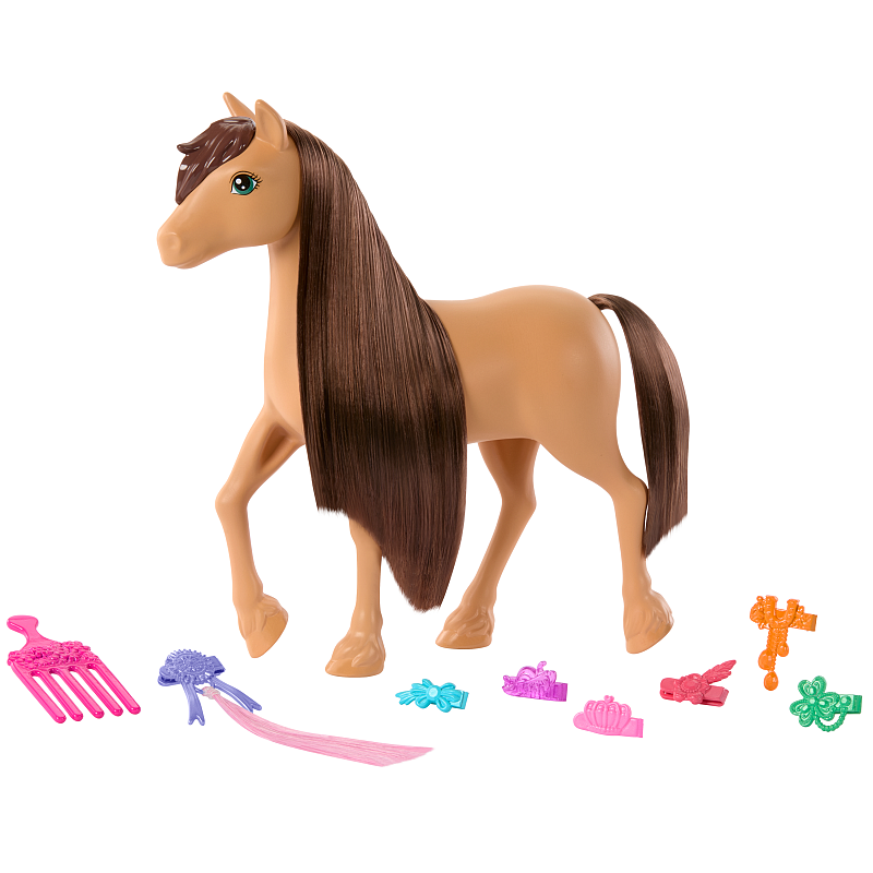 Barbie Mysteries: Das geheimnisvolle Pferdeabenteuer“ Spielzeugpony und Zubehör (Stile können variieren)
