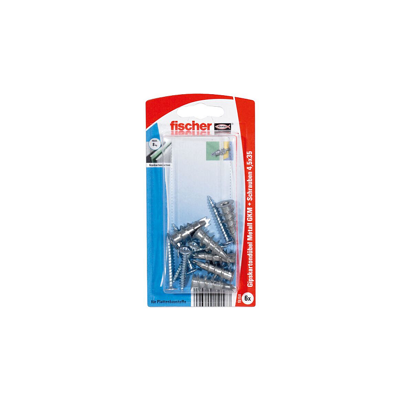 Fischer 15158 Schraubanker/Dübel 6 Stück(e) Schrauben- & Dübelsatz 31 mm
