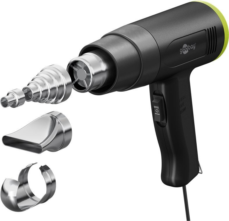 Goobay 77822 Heißluftpistole 450 l/min 500 °C 1500 W Schwarz