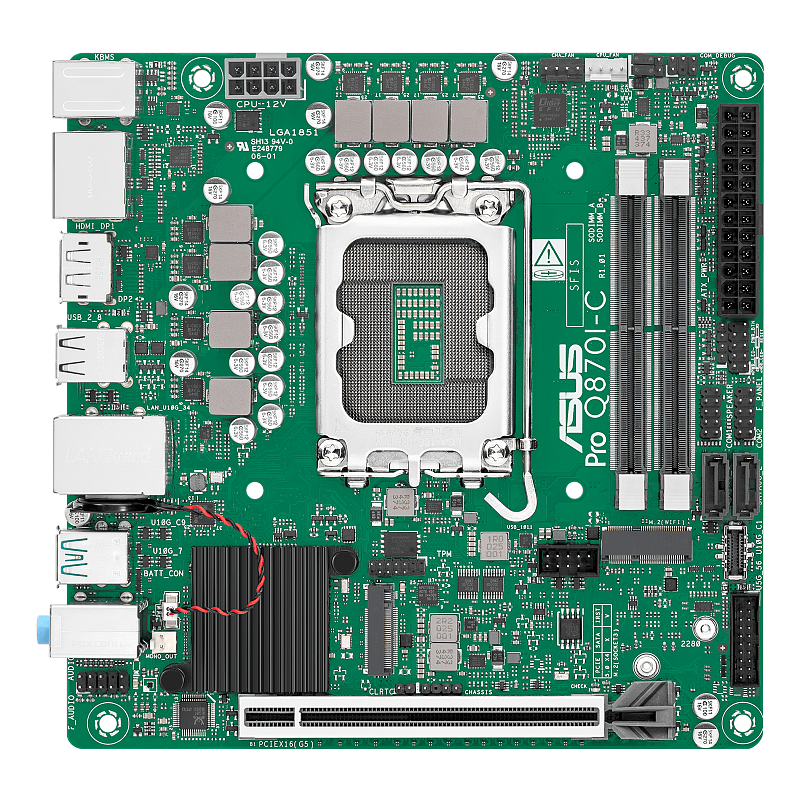 ASUS PRO Q870I-C-CSM Intel Q870 LGA 1851 (Socket V1) mini ITX