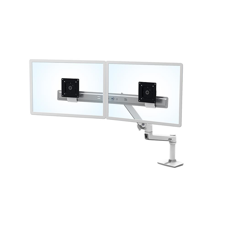 Ergotron LX Series Desk Dual Direct Arm 63,5 cm (25") Tisch/Bank Weiß