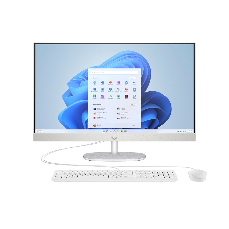 HP 27-cr0402ng Intel® Core™ i5 i5-1335U 68,6 cm (27") 1920 x 1080 Pixel All-in-One-PC 16 GB DDR4-SDRAM 1 TB SSD Windows 11 Home Wi-Fi 6 (802.11ax) Weiß