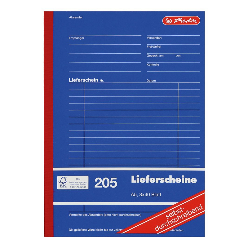 Herlitz 883546 Buchhaltungsformular & -Buch A5 120 Seiten