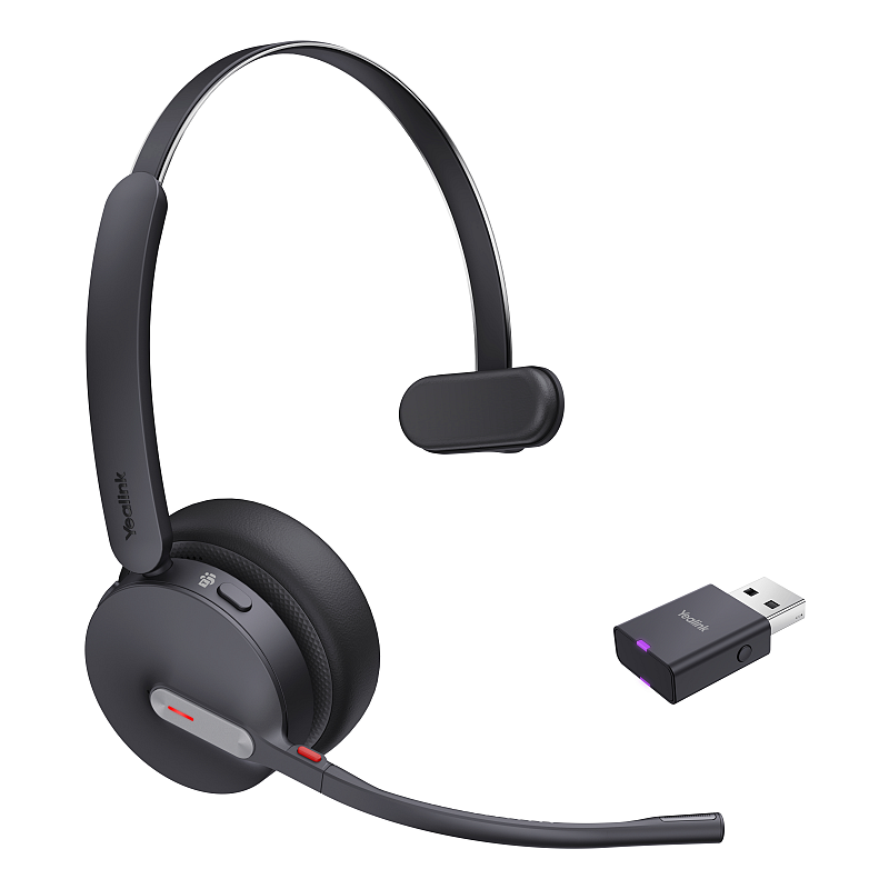 Yealink WH64 Hybrid Mono Teams Kopfhörer Kabellos Kopfband Büro/Callcenter Mikro-USB Bluetooth Schwarz