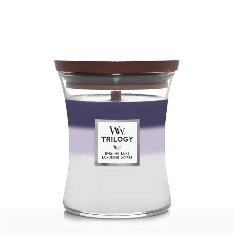 WoodWick Evening Luxe Wachskerze Zylinder Violett, Violett, Weiß 1 Stück(e)