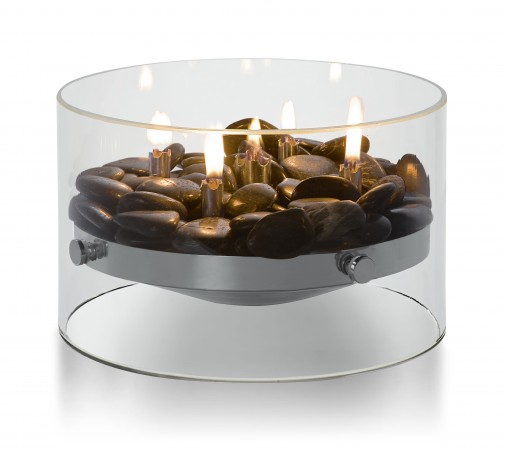 Philippi 123118 Kamin Drinnen Tragbare Feuerstelle Öl Edelstahl, Transparent