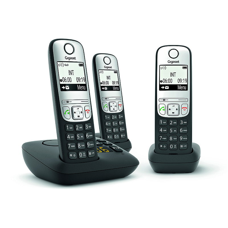 Gigaset A690A Trio Analoges/DECT-Telefon Anrufer-Identifikation Schwarz