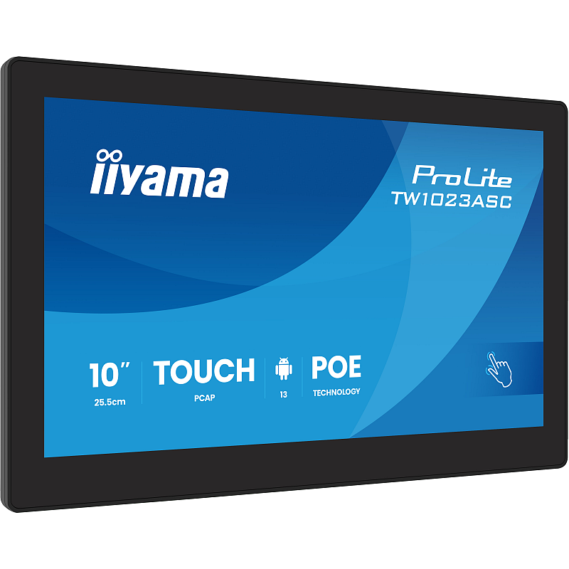 iiyama TW1023ASC-B3P Signage-Display Kiosk-Design 25,6 cm (10.1") WLAN 385 cd/m² WXGA Schwarz Touchscreen Eingebauter Prozessor Android 24/7