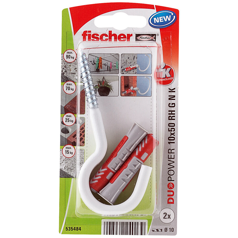 Fischer 535484 Schraubanker/Dübel 2 Stück(e) Schrauben- & Dübelsatz 50 mm