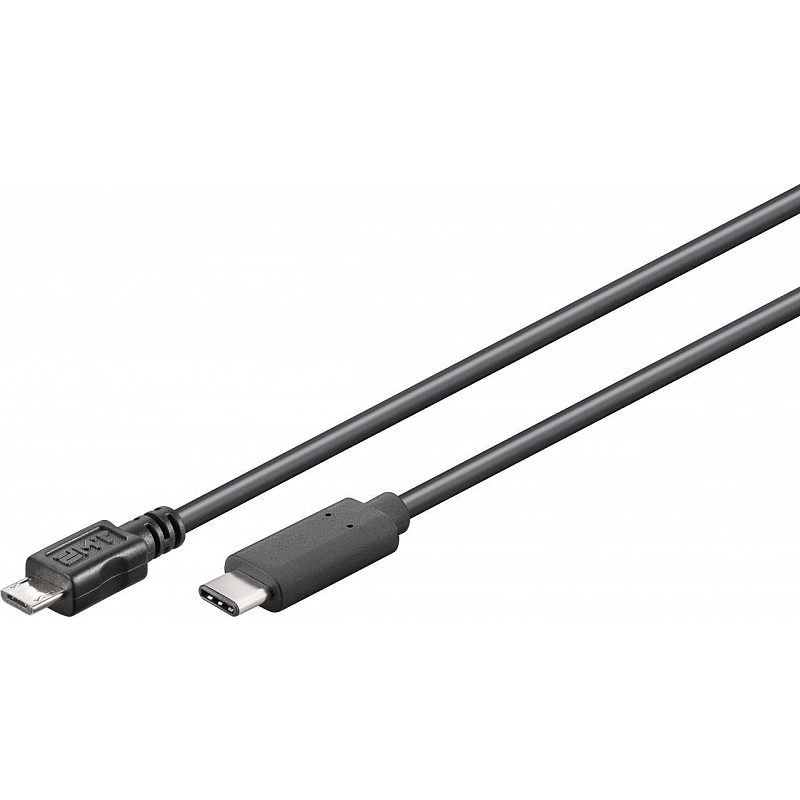 Goobay 67993 USB Kabel USB 2.0 1 m Micro-USB B USB C Schwarz