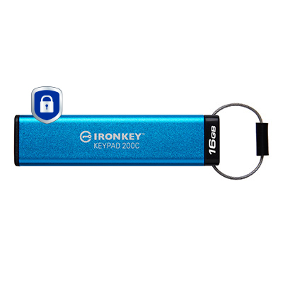 Kingston Technology IronKey 16GB USB-C Keypad 200C, FIPS 140-3 Lvl 3 AES256