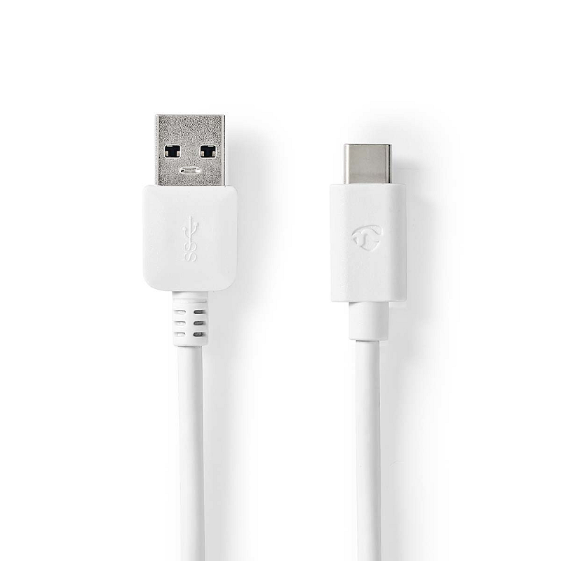 Nedis CCGW61600WT10 USB Kabel USB 3.2 Gen 1 (3.1 Gen 1) 1 m USB A USB C Weiß